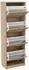 Home Collective Schuhschrank 4 Fächer, Sonoma, 50x152x28cm