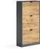 VICCO Gizmo Schuhkipper 3 Fächer, Goldkraft Eiche/Anthrazit, 59x112cm (59628)