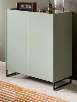 Inn.Furn Borga Schuhschrank salbeigr&uuml;n, Eiche Artisan, 90x97cm (GE70148-01)