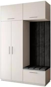 Masseno Rema Garderobenschrank 150x240x60cm, Kaschmir, 2 T&uuml;ren (800001380236)