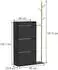 VICCO Ivo Schuhschrank schwarz, 3 Fächer, 1 Schublade, 90x181,5x30cm (54254)