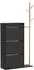 VICCO Ivo Schuhschrank schwarz, 3 Fächer, 1 Schublade, 90x181,5x30cm (54254)