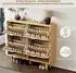 Stilvora Schuhschrank mit 4 Klappschubladen, Rattan, Eiche, 100×25×90cm (QTEV7MLY0BL)