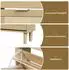 Stilvora Schuhschrank mit 4 Klappschubladen, Rattan, Eiche, 100×25×90cm (QTEV7MLY0BL)