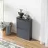 en.casa Sokndal Schuhkipper mit 2 Klappen, Metall, grau, 71x50x15cm