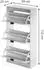 VICCO Gizmo Schuhkipper 3 Fächer, weiß, 59x112cm (59627)
