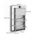 VICCO Orlando Schuhkipper 3 Klappfächer weiß/beton 80x128,3cm (58429)