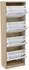 Home Collective Schuhschrank 4 Fächer, Sonoma Weiß, 50x152x28cm