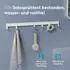 doporro Stalo-10 Garderobenleiste Aluminium, 5 verschiebbare Haken, matt weiß (Stalo-10)