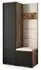 Masseno LORI Garderobenschrank 95x181x51cm, Eiche Lefkas, 3 Fächer (800001380250)