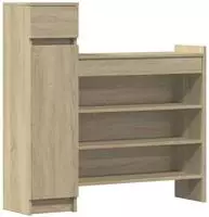 vidaXL Schuhschrank Sonoma-Eiche 100,5x28x100 cm Holzwerkstoff