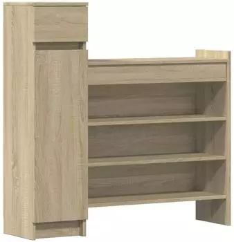 vidaXL Schuhschrank Sonoma Eiche 100,5x28x100cm Holzwerkstoff