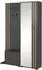 Masseno Neliana Garderobenschrank graphit, Holzwerkstoff, 131x192x40cm (800001379919)