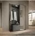 Masseno Neliana Garderobenschrank graphit, Holzwerkstoff, 131x192x40cm (800001379919)