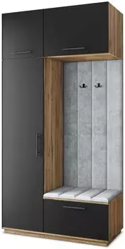 Masseno REMA Garderobenschrank Eiche Wotan 120x240x60cm (800001380035)