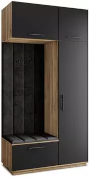 Masseno REMA Garderobenschrank Eiche Wotan 120x240x60cm (800001380366)