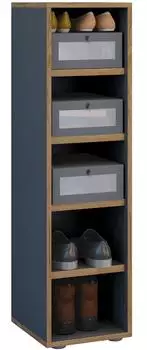 VCM Salia Schuhregal 5 F&auml;cher, 110x30x33cm, anthrazit