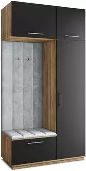 Masseno REMA Garderobenschrank Eiche Wotan 120x240x60cm (800001380353)