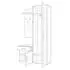 Masseno Vento Garderobe-Set schwarz, Holzwerkstoff, 100x180,5x35cm (800001379757)