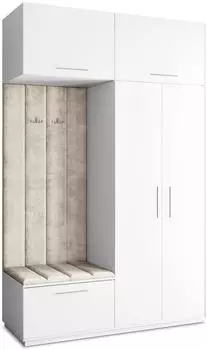 Masseno REMA Garderobenschrank wei&szlig;, 150x240x60cm (800001380360)
