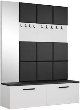 Masseno MODULO Garderobenschrank wei&szlig;, 161,2x204x40cm (800001380322)