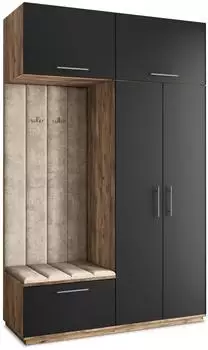 Masseno Garderobenschrank Rema 150x240x60cm, Eiche Lefkas (800001380489)