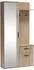 Masseno RAMO Garderobenschrank mit Spiegel, Eiche Artisan, 97x195x30cm (97/19530)