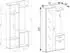 Masseno RAMO Garderobenschrank mit Spiegel, Eiche Artisan, 97x195x30cm (97/19530)