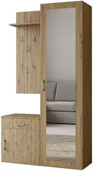 Masseno Vento Garderobe-Set Eiche Artisan, 100x180,5x35cm (800001379749)