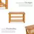 TecTake Schuhbank mit 2 Ebenen, Bambus, braun, 70x28x45,5cm