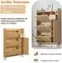 Stilvora Schuhschrank mit 3 Kipptüren und 1 Schublade, Holz, natur, 90x125x17cm (QTEF8ANCO7Q)