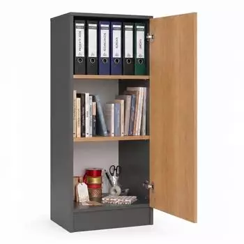 VCM Dilos Mehrzweckschrank 1 Dreht&uuml;r, 3 F&auml;cher, 114x52x32cm