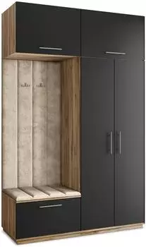 Masseno REMA Garderobe-Set Eiche Wotan 150x240x60cm (800001380059)