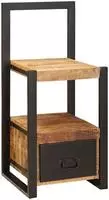 vidaXL Ankleidehaken mit Regal Braun 40 x 40 x 90 cm Massivholz Mango