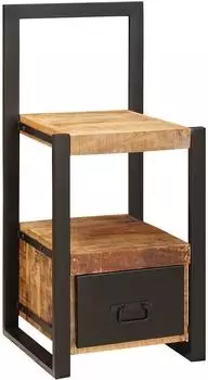 vidaXL Ankleidehaken mit Regal Massivholz Mango, 40x40x90cm (4015985)