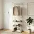 en.casa Jässaatka Standgarderobe mit 5 Ablagen, Metall, grau, 200x61x40cm