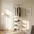 en.casa Jässaatka Standgarderobe mit 5 Ablagen, Metall, grau, 200x61x40cm