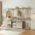 en.casa Jässaatka Standgarderobe mit 5 Ablagen, Metall, grau, 200x61x40cm