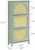 SoBuy Schuhschrank schmal, 3 Klappen, 12 Paar, grün (FSR222-GR)