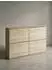 KADIMA DESIGN Nidda Schuhschrank Holz, beige, 4 Klapptüren, 120x24x81cm