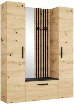 Masseno Modulo Garderobe-Set 160,6x204x40cm Eiche Artisan (800001380383)