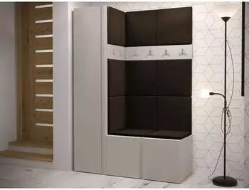 Mirjan24 Garderoben-Set Orion IX mit Schuhschrank, Sitzbank & Polsterpaneel 42x42 (800001367698)