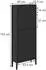 VICCO Aron Schuhschrank schwarz, 60x153cm, 3 Fächer (54258)
