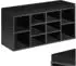 TecTake Schuhschrank mit Sitzbank und Sitzkissen, schwarz, 103,5x48x30cm