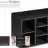 TecTake Schuhschrank mit Sitzbank und Sitzkissen, schwarz, 103,5x48x30cm