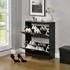 en.casa Sykkylven Schuhschrank schwarz, Holzwerkstoff, 63x81x24cm (800000469514)
