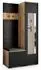 Masseno Vira Garderobenschrank 95x181x51cm Eiche Wotan/schwarz (800001380078)
