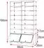 Woltu Schuhschrank DIY mit Tür, 16 Fächer, Kunststoff (SR0053sz-TR)