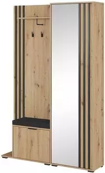 Masseno NELIANA Garderobe-Set Eiche Artisan 131x192x40cm (800001379917)