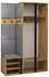 Mirjan24 Orion XXVI Garderoben-Set mit Polsterpaneel, Schrank, Sitzbank, 116x186x46cm (800001367126)
